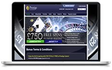 Prestige Casino £750 Free Spins No Deposit